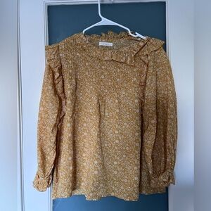 Doen Yellow Floral Blouse